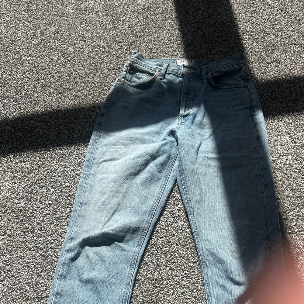 Agolde Women's Light Blue Relaxed Jeans